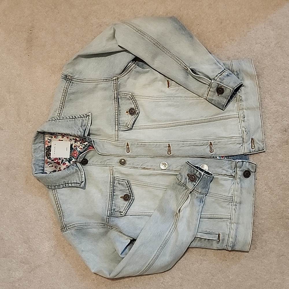 Sandro denim jacket size 34